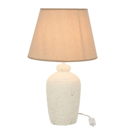 beachlove_Exklusive_Wohnaccessoires_im_Beach_Chic_StilTischlampe Esmee Weiß/Beige  J-Line by Jolipa   