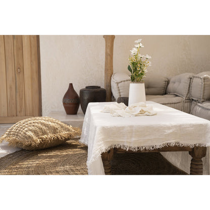 beachlove_Exklusive_Wohnaccessoires_im_Beach_Chic_StilLeinentischdecke Liara Weiß 150x200  Bazar Bizar   